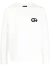 Emporio Armani Logo Cotton Sweatshirt In White
