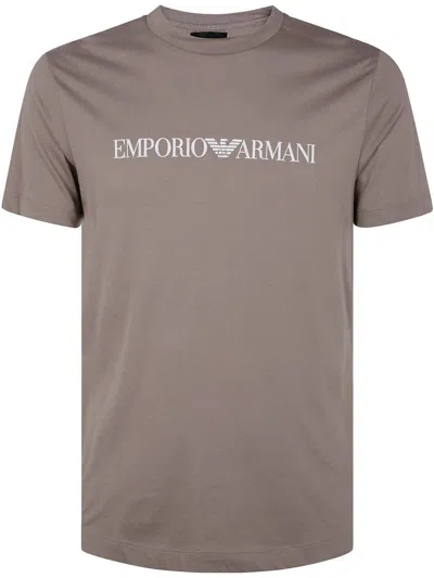 Emporio Armani Men's Cotton T-shirt In Beige