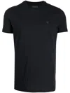Emporio Armani Round Neck Short-sleeved T-shirt In Black