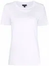 Emporio Armani Mercerised Jersey T-shirt With Micro Rubberised Eagle In White
