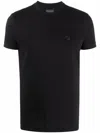 Emporio Armani Logo-embroidered Cotton Blend T-shirt
