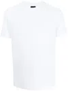 Emporio Armani White Logo Embroidery T-shirt In White