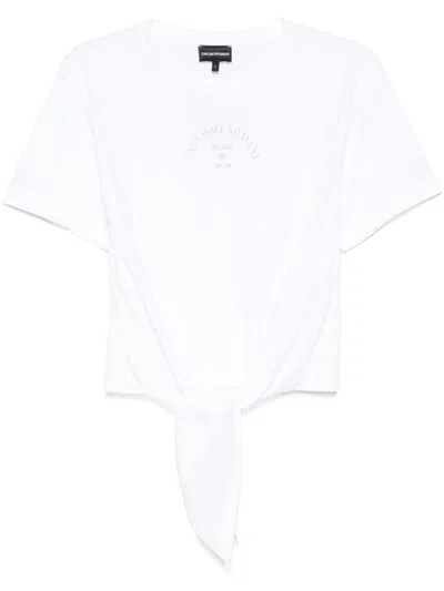 Emporio Armani Logo Cotton T-shirt In White