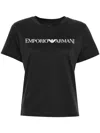 Emporio Armani Logo Cotton T-shirt In Black
