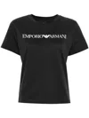 Emporio Armani Logo Cotton T-shirt In Black
