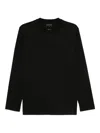 Emporio Armani Classic Crew Neck Sweatshirt With Logo Embroidery In Black