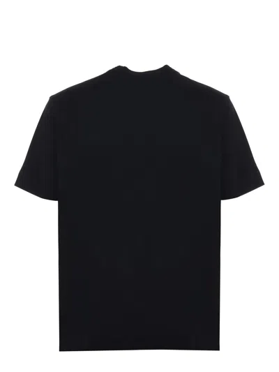 Emporio Armani Logo Cotton T-shirt In Black