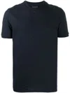 Emporio Armani Logo-monogrammed Cotton T-shirt In Blue