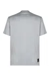 Emporio Armani Logo Cotton T-shirt In Gray