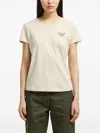 Emporio Armani New York Jersey T-shirt With Oversized Print In Neutral