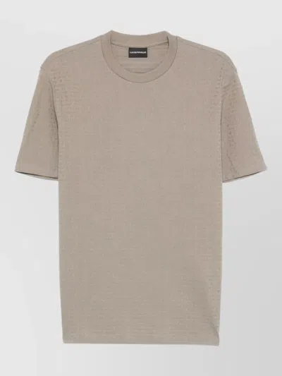 Emporio Armani Logo Cotton T Shirt Round Neck In Multi