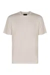 Emporio Armani All-over Logo Crew Neck T-shirt In White