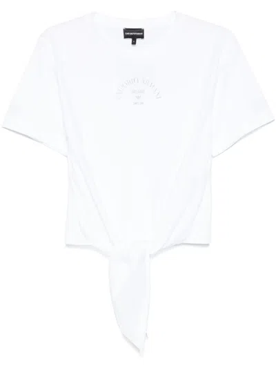 Emporio Armani Logo Cotton T-shirt In White