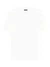 Emporio Armani Asv Domed Logo Pima-jersey T-shirt In White