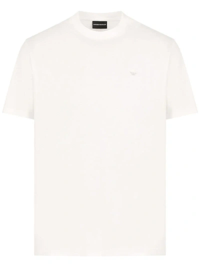 Emporio Armani Logo Cotton T-shirt In White