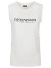 Emporio Armani White Logo Cotton Tank Top