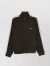 Emporio Armani Olive Logo Cotton Zipped Sweatshirt In Green