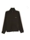 Emporio Armani Olive Logo Cotton Zipped Sweatshirt In Green