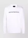 Emporio Armani Logo Print Long-sleeved Sweatshirt In White