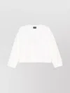 Emporio Armani Logo Crew Neck Cotton Sweatshirt With Ribbed Cuffs And Hem