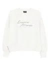 Emporio Armani Logo Crewneck Sweatshirt With Ribbed Cuffs In White