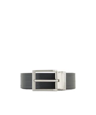 EMPORIO ARMANI EMPORIO ARMANI LOGO ENGRAVED BUCKLED BELT