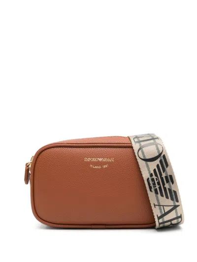 Emporio Armani Myea Crossbody Bag In Brown