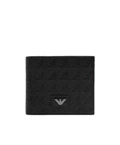 Emporio Armani Logo-debossed Wallet In Black