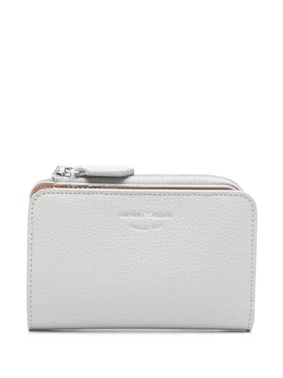 Emporio Armani Logo-debossed Wallet In Grey