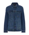 Emporio Armani Logo Denim Jacket In Blue