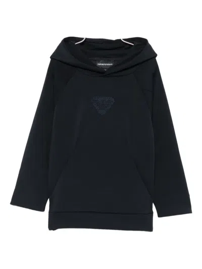 Emporio Armani Kids' Logo-detail Hoodie In Black