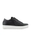 Emporio Armani Logo-detail Lace-up Trainers In Black