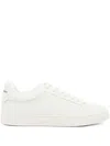 Emporio Armani White Trainers With Textured Upper And Rubber Sole In White