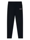 Emporio Armani Logo-detail Leggings In Black