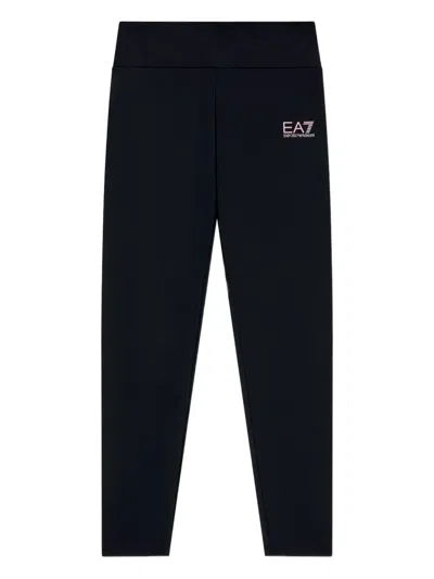 Emporio Armani Kids' Logo-detail Leggings In Black