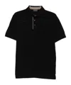 Emporio Armani Logo Cotton Polo Shirt In Black