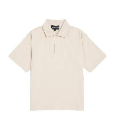 Emporio Armani Kids' Logo-detail Polo Shirt In White