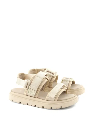 Emporio Armani Logo-detail Sandals In Neutral