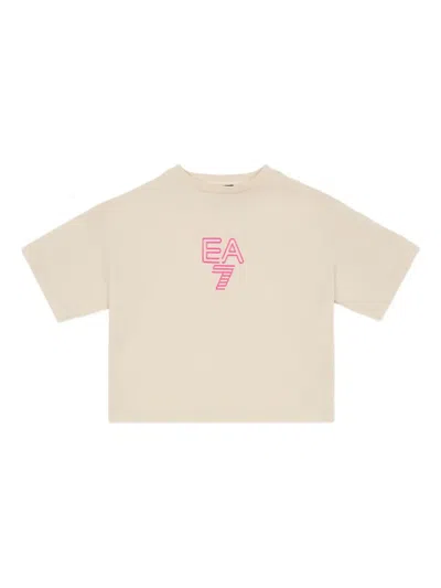 Emporio Armani Logo-detail T-shirt In Neutral