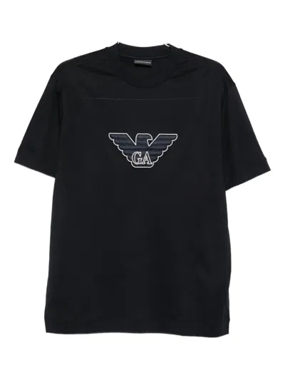 Emporio Armani Logo-detail T-shirt In Black