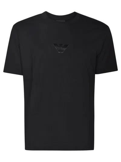 Emporio Armani Logo Detail T-shirt In Black