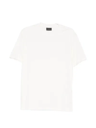 Emporio Armani Cotton Logo-print Short-sleeve T-shirt In White