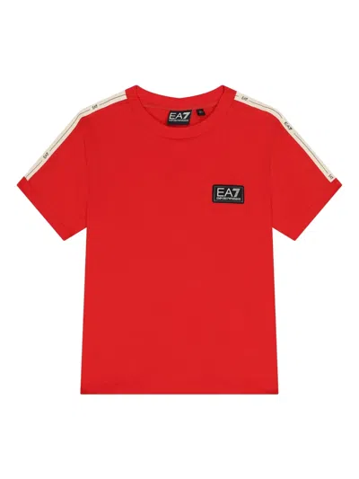 Emporio Armani Kids' Logo-detail T-shirt In Red
