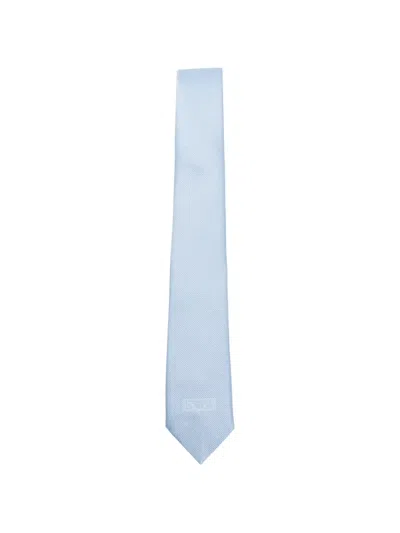 Emporio Armani Kids' Logo-detail Tie In Blue