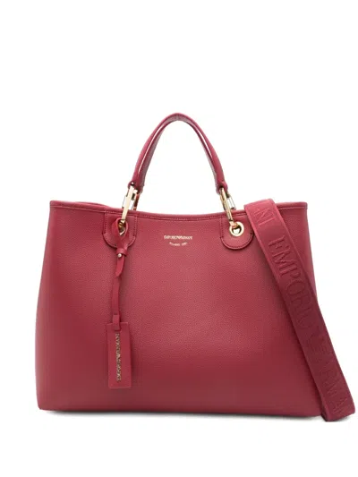Emporio Armani Logo-detail Tote Bag In Red