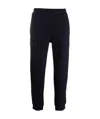 Emporio Armani Logo-embroidered Stretch-cotton Track Pants In Black