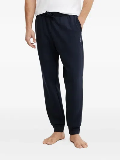 Emporio Armani Logo-detail Track Pants In Blue