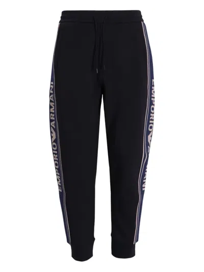 Emporio Armani Logo-detail Track Pants In Black