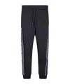 Emporio Armani Blue Logo Band Sweatpants In Blue