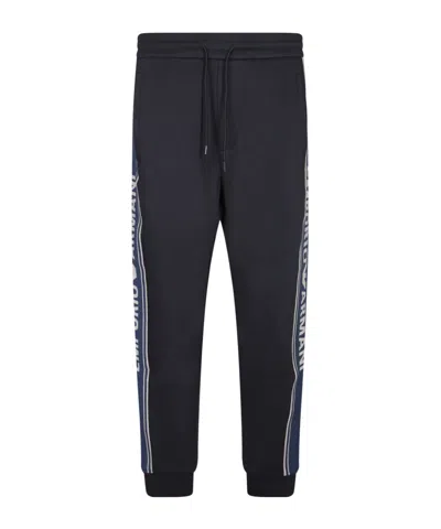 EMPORIO ARMANI EMPORIO ARMANI LOGO STRIPES DOUBLE JERSEY JOGGERS